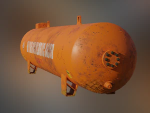 industrial hydrochloric acid storage tank 3D Model