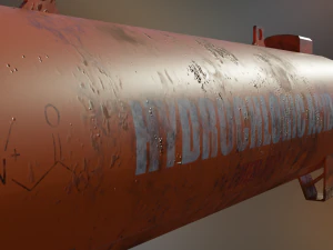 industrial hydrochloric acid storage tank 3D Model