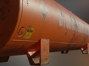 industrial hydrochloric acid storage tank 3D Model