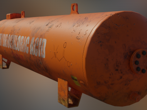 industrial hydrochloric acid storage tank 3D 模型