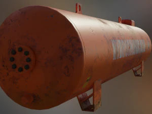 industrial hydrochloric acid storage tank 3D Model