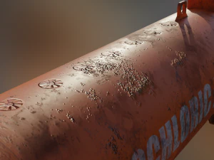 industrial hydrochloric acid storage tank 3D Model