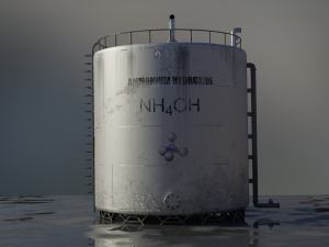 industrial large ammonium hydroxide storage tank Modèle 3D