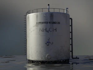 industrial large ammonium hydroxide storage tank 3D Model