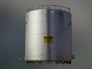 industrial large ammonium hydroxide storage tank 3D Model