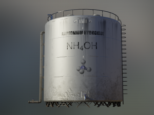 industrial large ammonium hydroxide storage tank Modèle 3D