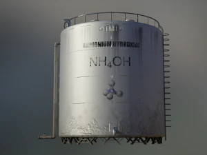 industrial large ammonium hydroxide storage tank 3D Model