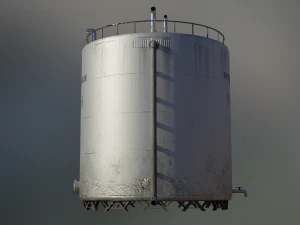 industrial large ammonium hydroxide storage tank 3D Model