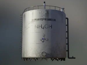 industrial large ammonium hydroxide storage tank 3D Model