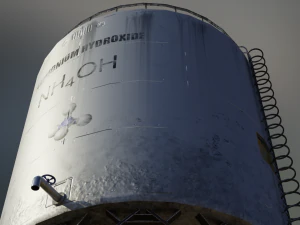 industrial large ammonium hydroxide storage tank 3D Model