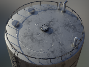 industrial large ammonium hydroxide storage tank Modèle 3D
