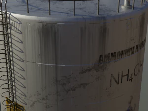 industrial large ammonium hydroxide storage tank 3D Model