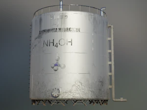 industrial large ammonium hydroxide storage tank 3D Model