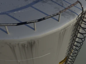 industrial large ammonium hydroxide storage tank 3D Model