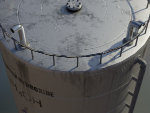industrial large ammonium hydroxide storage tank Modèle 3D