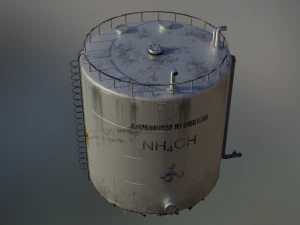 industrial large ammonium hydroxide storage tank 3D Model