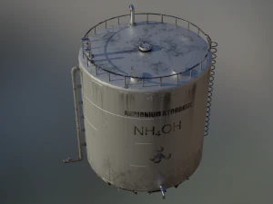 industrial large ammonium hydroxide storage tank 3D Model