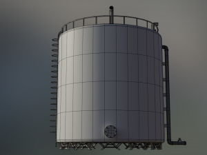 industrial large ammonium hydroxide storage tank Modèle 3D