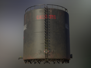 industrial large oil storage tank 3D Модель