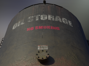 industrial large oil storage tank 3D Модель