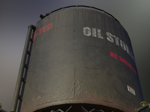 industrial large oil storage tank 3D Модель
