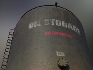 industrial large oil storage tank 3D Модель
