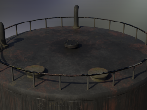 industrial large oil storage tank 3D Модель
