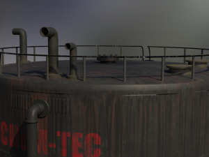 industrial large oil storage tank 3D Модель