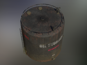 industrial large oil storage tank 3D Модель