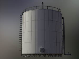 industrial large oil storage tank 3D Модель