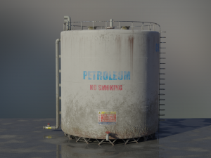 industrial large petroleum storage tank 3D Модель