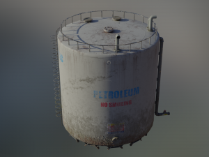 industrial large petroleum storage tank 3D Модель