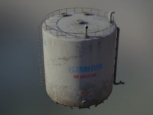 industrial large petroleum storage tank 3D Model
