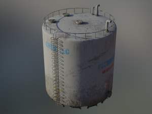industrial large petroleum storage tank 3D Модель