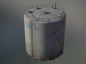industrial large petroleum storage tank 3D Model