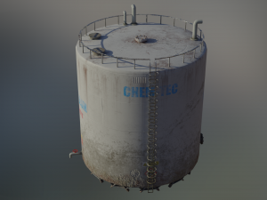 industrial large petroleum storage tank 3D Модель