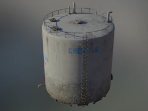 industrial large petroleum storage tank 3D Model