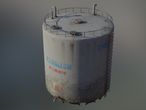 industrial large petroleum storage tank 3D Модель