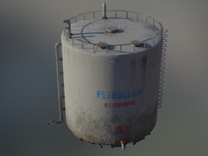 industrial large petroleum storage tank 3D Модель