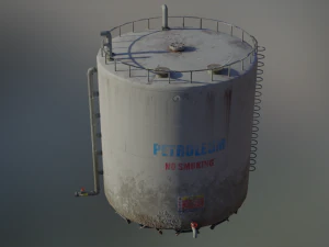 industrial large petroleum storage tank 3D Model