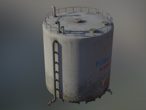 industrial large petroleum storage tank 3D Модель