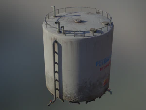industrial large petroleum storage tank 3D Model