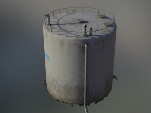 industrial large petroleum storage tank 3D Модель