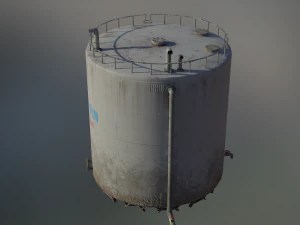 industrial large petroleum storage tank 3D Model