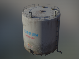 industrial large petroleum storage tank 3D Модель