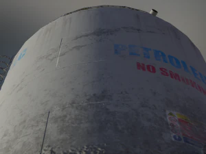 industrial large petroleum storage tank 3D Model