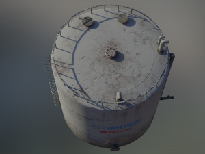 industrial large petroleum storage tank 3D Модель