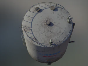 industrial large petroleum storage tank 3D Model