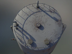 industrial large petroleum storage tank 3D Model