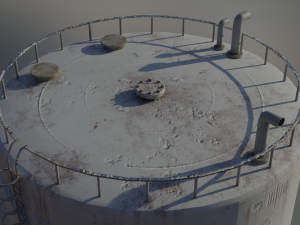 industrial large petroleum storage tank 3D Модель